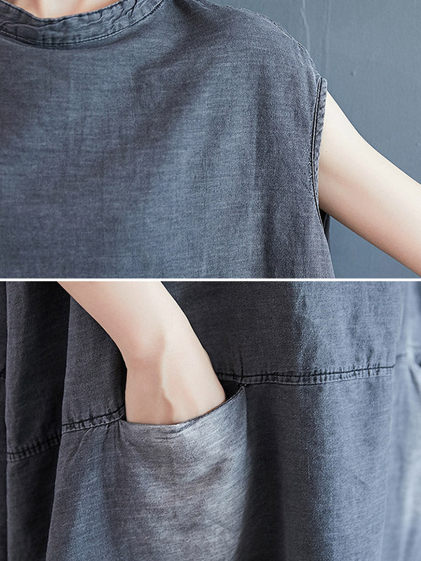 xakxx Original Split-Joint With Pocket Denim Dress