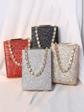 xakxx Chains Rhine Stones Handbags