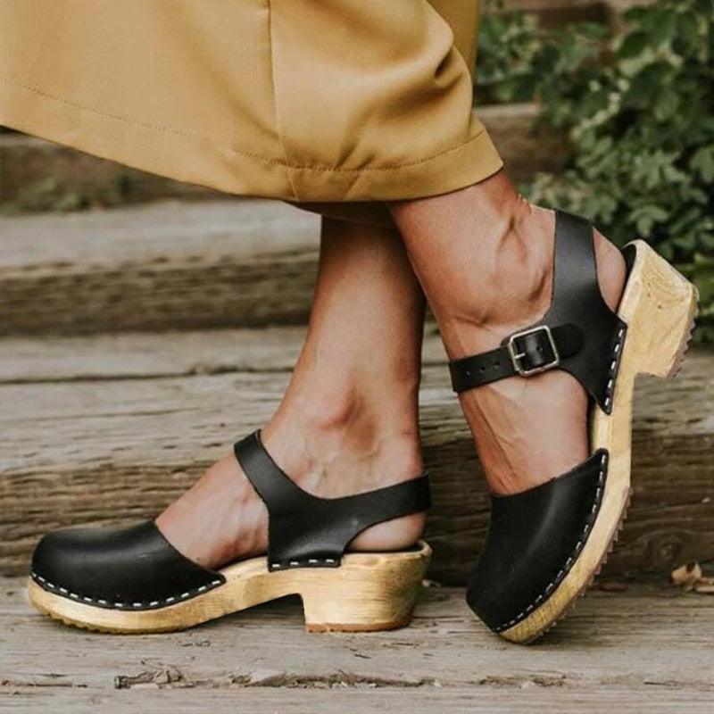 xakxx Summer Women Wedge Sandals Female Platform Boots Mid Heel Sandal Back Strap Casual Shoes Ladies Sandals Womens Shoes Plus Size