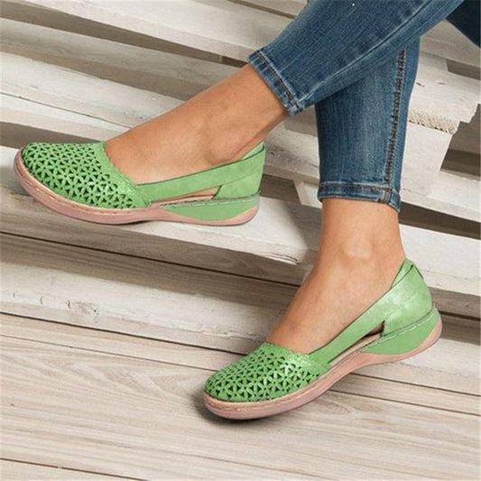 Women's Sandals  Summer Handmade Ladies Shoes Leather Breathable Sandals Women Flats Retro Style Cusomized Support Slipper