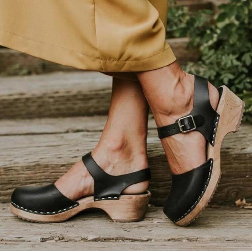 xakxx Women Platform Sandals Summer Fashion Woman Shoes Wedge Sandals Closed Toe Studded Booties Zapatos De Mujer Sandalias Mid Heels