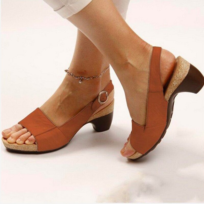 xakxx Women Sandals  Women Heels Shoes For Gladiator Sandals Women High Heels Summer Shoes Women Lace Up Toe Chaussures Femme