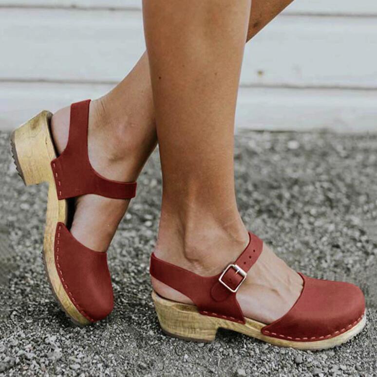 xakxx Summer Women Wedge Sandals Female Platform Boots Mid Heel Sandal Back Strap Casual Shoes Ladies Sandals Womens Shoes Plus Size