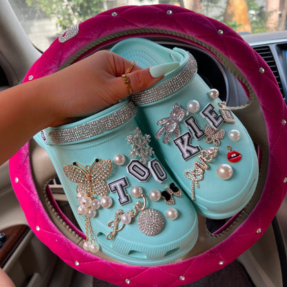 xakxx New Arrival Summer Women Slippers Platform Garden Sandals Pearl Rhinestone Charm Cave Slides Cute Fashion Ladies Shoes Plus Size