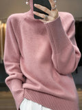 xakxx xakxx-Loose sequined turtleneck 100% cashmere sweater thick sweater female Korean version of winter new wool bottoming sweater