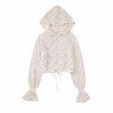 xakxx xakxx- New Women's Spring and Summer Temperament Fashion Casual Ruili Long Sleeve Knitted Hoodie