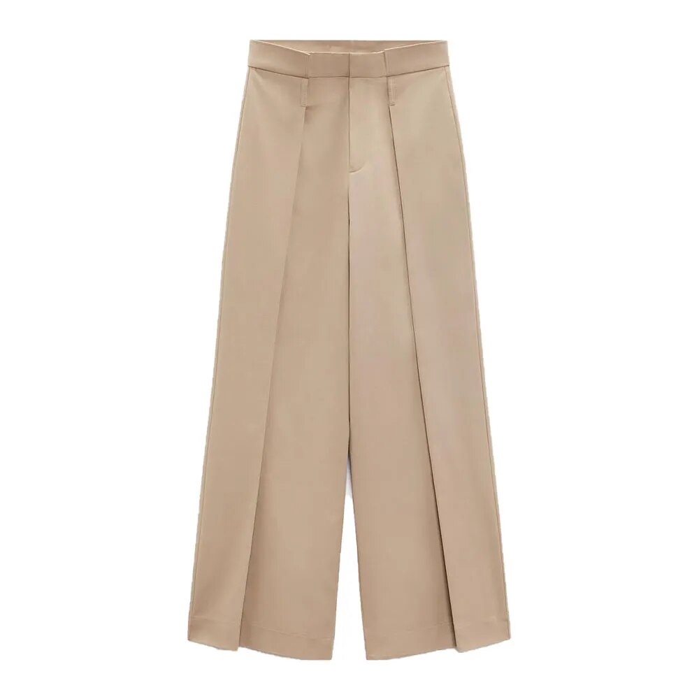 xakxx xakxx- Spring New Women's  Fashion Versatile Professional Style Commuter Loose Leg Pants