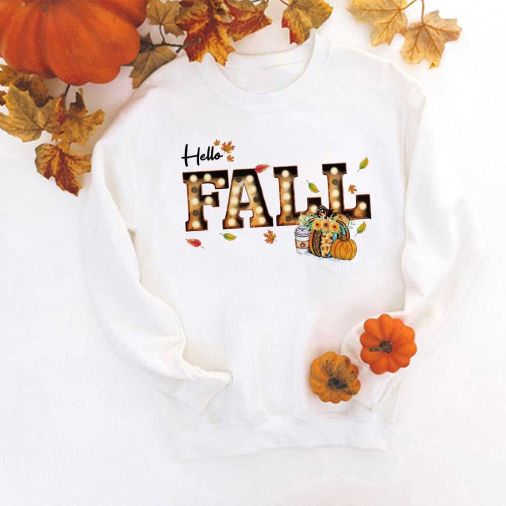 xakxx Thanksgiving It's Fall Yall Thanksgiving Sweatshirt Fall Graphic Tops Clothes Fashion Retro Autumn Hoodie Pumpkin Spice Pullover Streetshirts