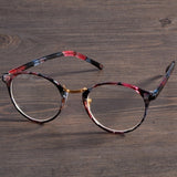 xakxx 4 Colors Stylish New Personality Practical Decoration Retro Round Lens Plano Optical Glasses