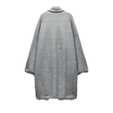 xakxx xakxx - New women's clothing, stylish, casual and versatile gray long-sleeved wrap collar knitted soft cardigan coat