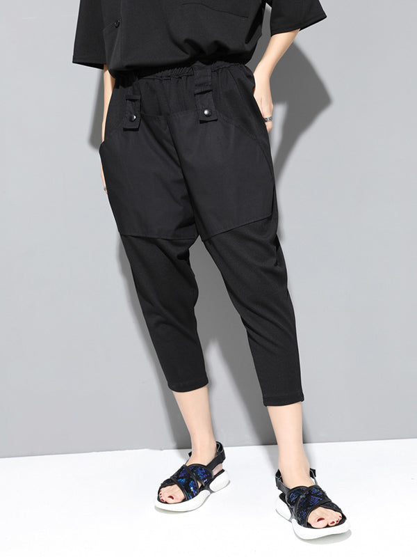 xakxx Loose Split-Joint Harem Pants