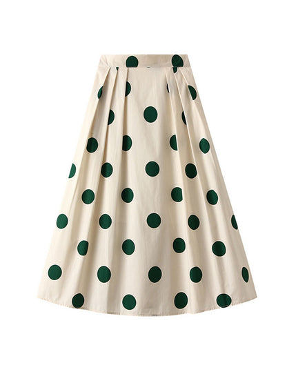 xakxx Loose Polka-Dot Skirts Bottoms