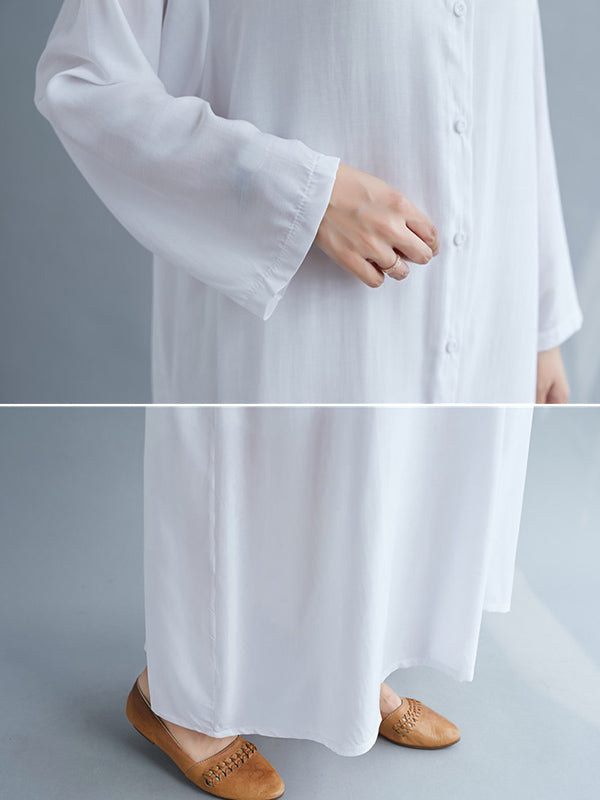 xakxx Original Solid Round-Neck Shirts Dress