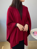 xakxx Loose Raglan Sleeve V-Neck Cardigan Tops Shawl