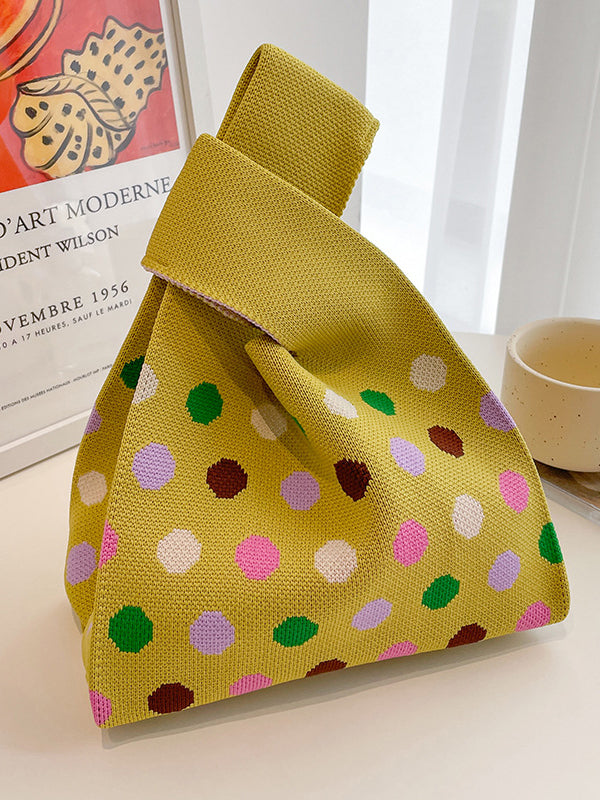 xakxx Multi-Colored Polka Dot Bags Handbags