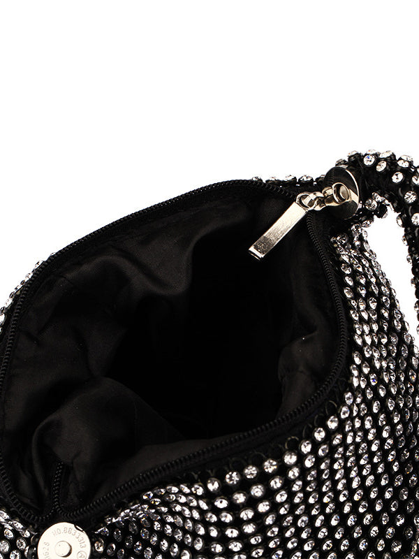 xakxx Fashion Rhinestone Makeup Bag Evening Bag Handbags