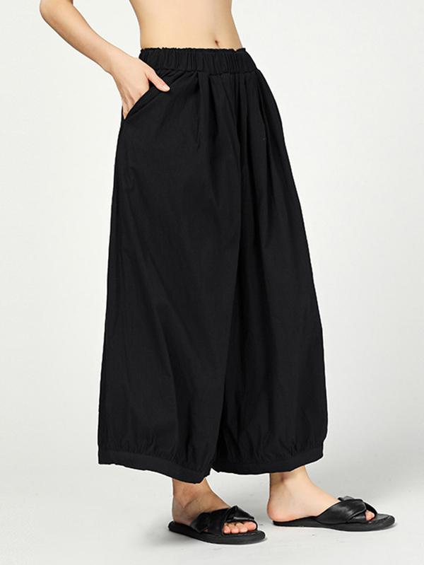 xakxx Vintage Ramie Cotton Wide Leg Pants