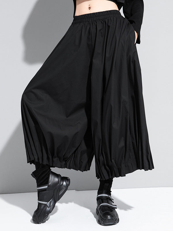 xakxx Cool Loose Ruffled Wide Leg Pants