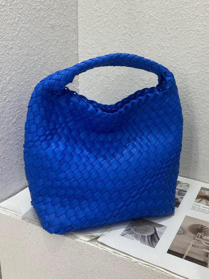 xakxx Solid Color Woven Bags Handbags