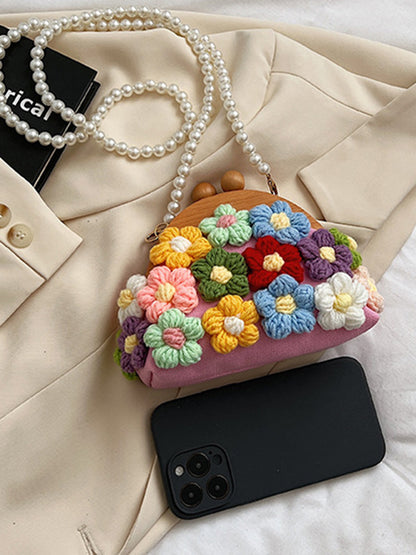 xakxx Chains Flower Shape Crossbody Bags Handbags