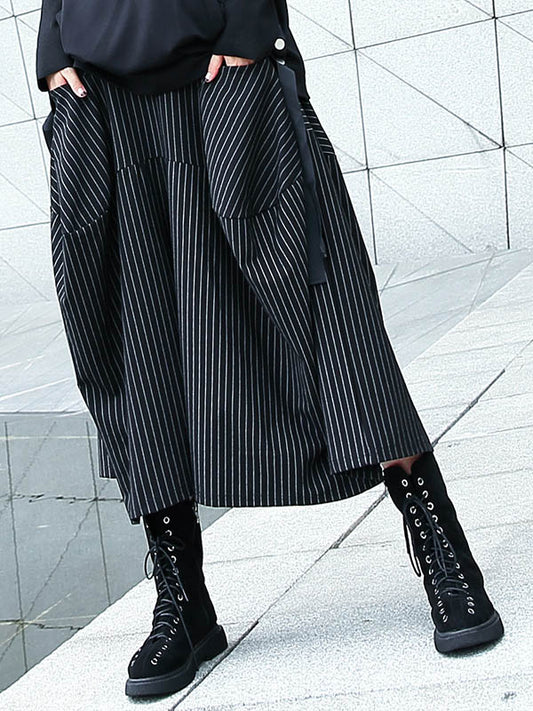 xakxx Empire Loose Stripe Wide Leg Pants