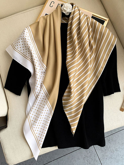 xakxx Vintage Polka-Dot Striped Shawl&Scarf