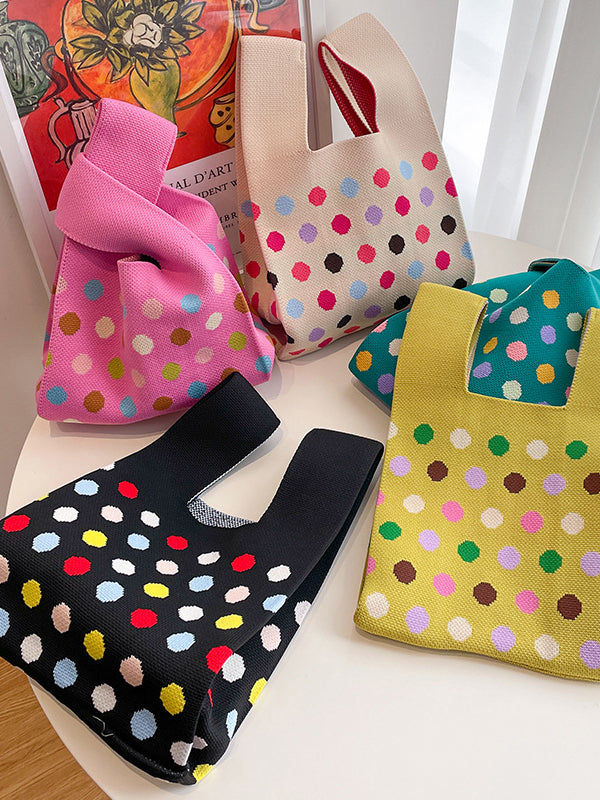 xakxx Multi-Colored Polka Dot Bags Handbags