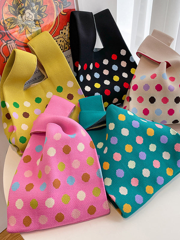 xakxx Multi-Colored Polka Dot Bags Handbags