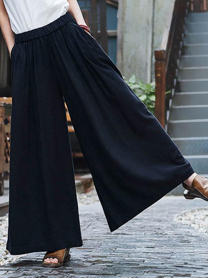 xakxx Loose Wide-leg Linen Pants