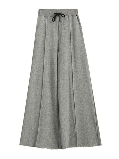 xakxx Casual Solid Column Wide Leg Pants