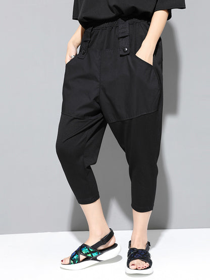 xakxx Loose Split-Joint Harem Pants