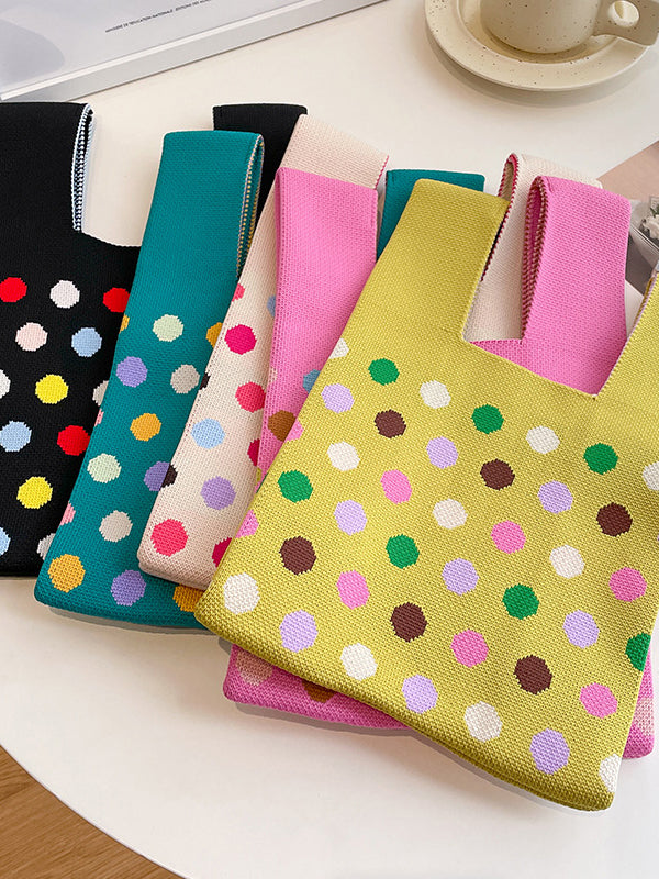 xakxx Multi-Colored Polka Dot Bags Handbags