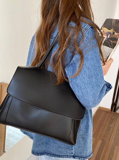 xakxx Casual Simple Chic Solid Color Shoulder Bag