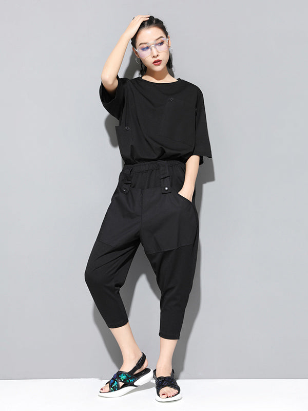 xakxx Loose Split-Joint Harem Pants