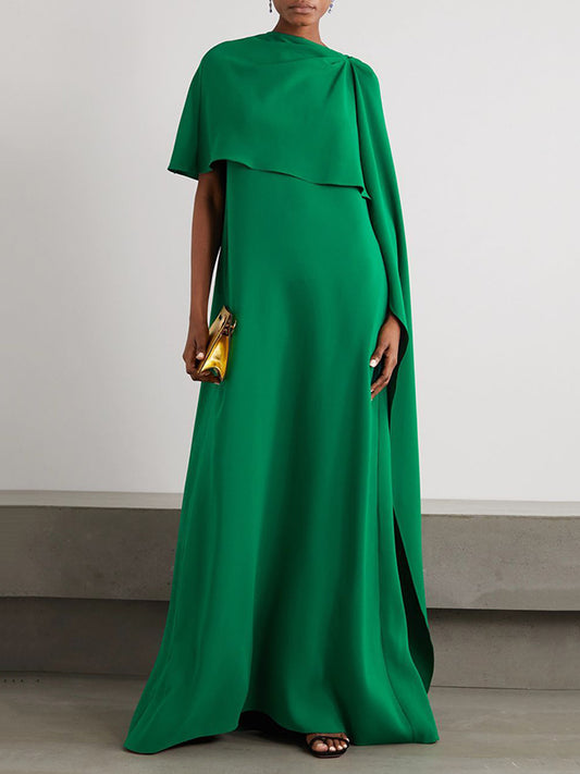 xakxx Loose Asymmetric Solid Color Maxi Dresses