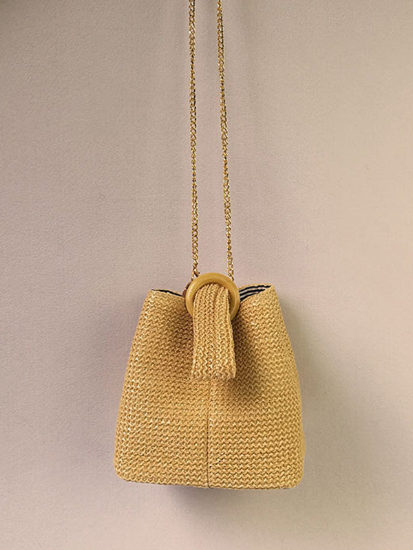 xakxx Casual Simple Weave Handbag