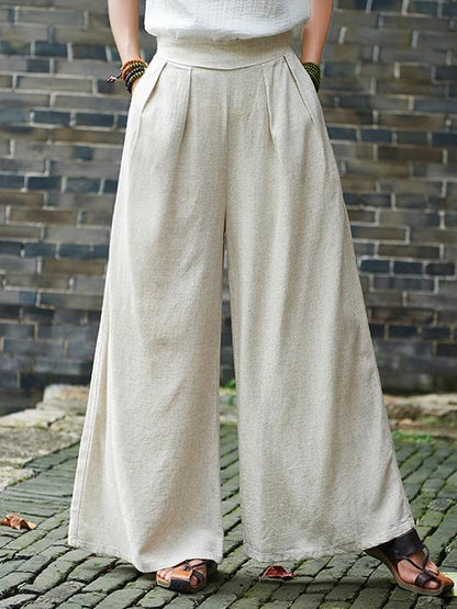 xakxx Vintage Casual Yoga Loose Wide Leg Pants