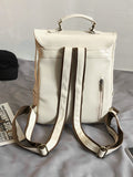 xakxx Simple Vintage Solid Color Backpack