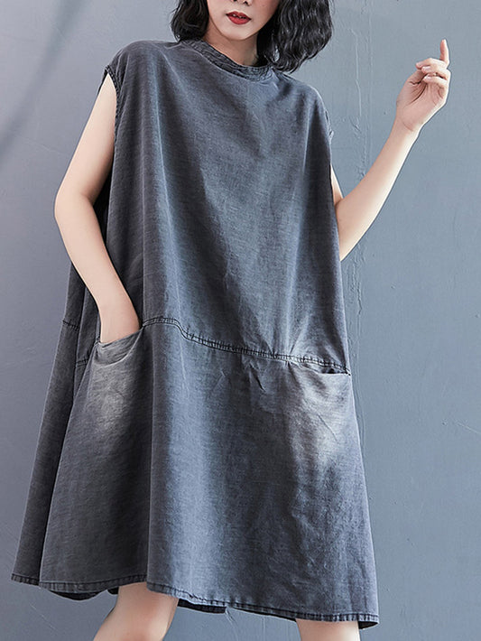 xakxx Original Split-Joint With Pocket Denim Dress