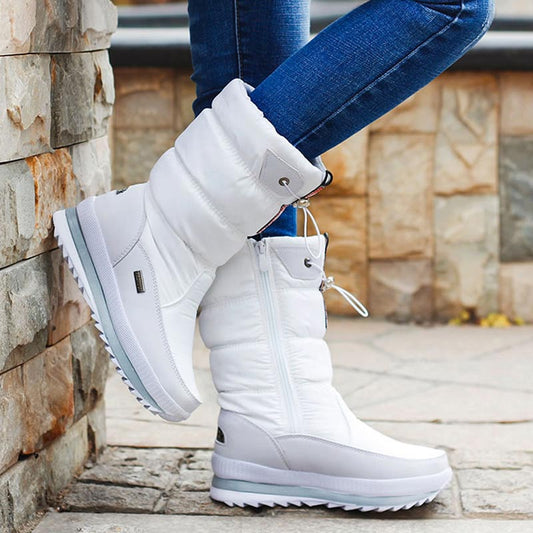 Christmas Gift Women snow boots platform shoes woman winter boots thick plush waterproof non-slip mid-calf boots women winter shoes botas mujer