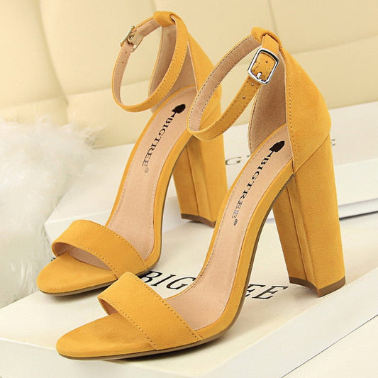 Sexy High Heels New Women Pumps Comfort Women Shoes Block Heels Ladies Shoes Buckle Women Heels Female Shoes Women Sandals