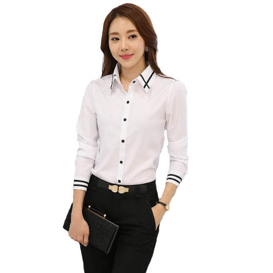 Women Tops And Blouses Office Lady Blouse Slim Shirts Women Blouses Plus Size Tops Casual Shirt Female Blusas