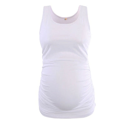 Pregnancy Maternity Tank Tops Womens Pregnant Sleeveless Side Ruched Casual Maternity Clothes Vest Tops Tee  Sleep Underwear