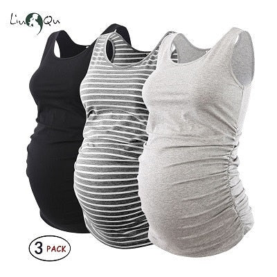 Pregnancy Maternity Tank Tops Womens Pregnant Sleeveless Side Ruched Casual Maternity Clothes Vest Tops Tee  Sleep Underwear