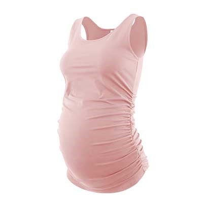 Pregnancy Maternity Tank Tops Womens Pregnant Sleeveless Side Ruched Casual Maternity Clothes Vest Tops Tee  Sleep Underwear