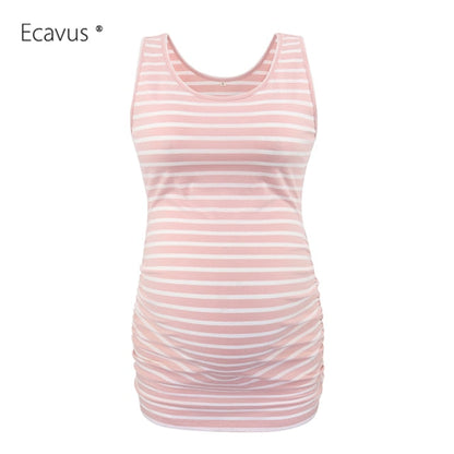 Pregnancy Maternity Tank Tops Womens Pregnant Sleeveless Side Ruched Casual Maternity Clothes Vest Tops Tee  Sleep Underwear