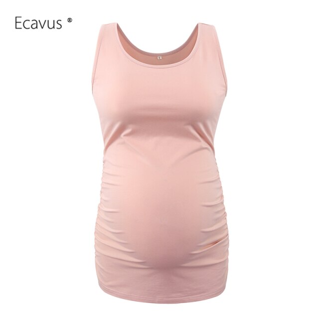 Pregnancy Maternity Tank Tops Womens Pregnant Sleeveless Side Ruched Casual Maternity Clothes Vest Tops Tee  Sleep Underwear