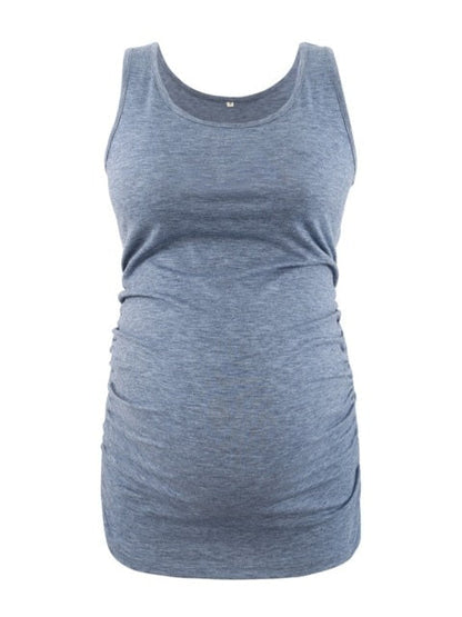 Pregnancy Maternity Tank Tops Womens Pregnant Sleeveless Side Ruched Casual Maternity Clothes Vest Tops Tee  Sleep Underwear